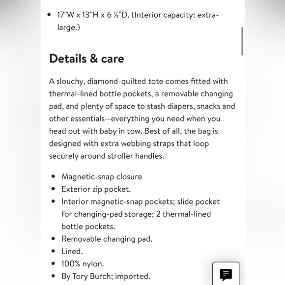 LIKE NEW Tory Burch Quilted Nylon Marion Baby Bag Tote & Rebecca Minkoff Strap - Picture 6 of 14